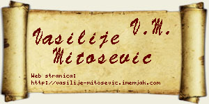 Vasilije Mitošević vizit kartica